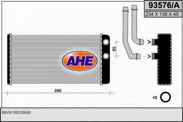 Теплообмінник, опалення салону AHE 93576/A