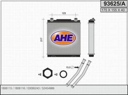 Теплообмінник, опалення салону AHE 93625/A