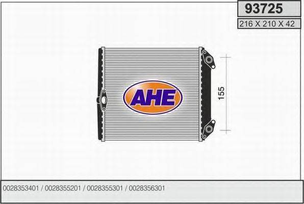 AHE 93725 Теплообмінник, опалення салону