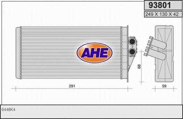 Теплообмінник, опалення салону AHE 93801