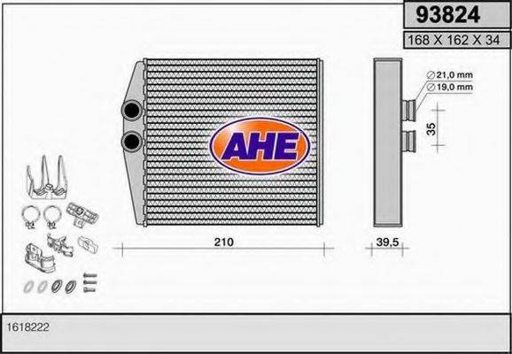 AHE 93824 Теплообменник, отопление салона