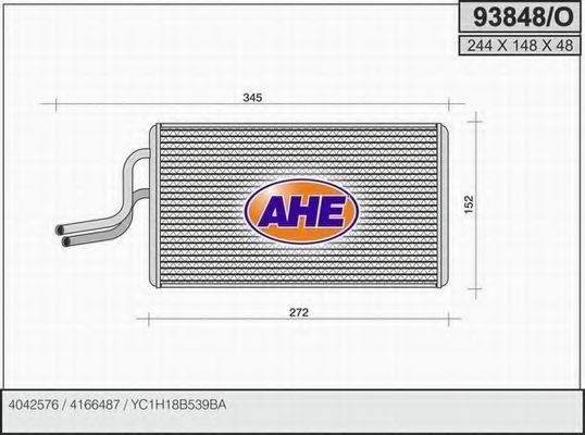 AHE 93848O Теплообменник, отопление салона
