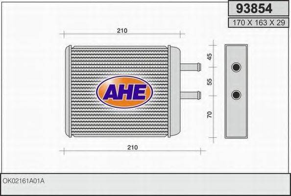 Теплообмінник, опалення салону AHE 93854