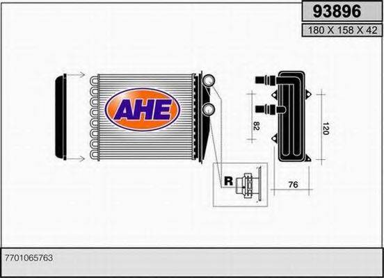 AHE 93896 Теплообменник, отопление салона