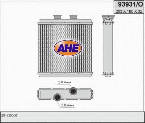 Теплообмінник, опалення салону AHE 93913/O