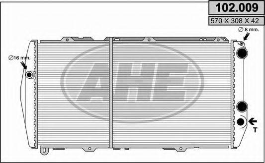 AHE 102009 Радиатор, охлаждение двигателя