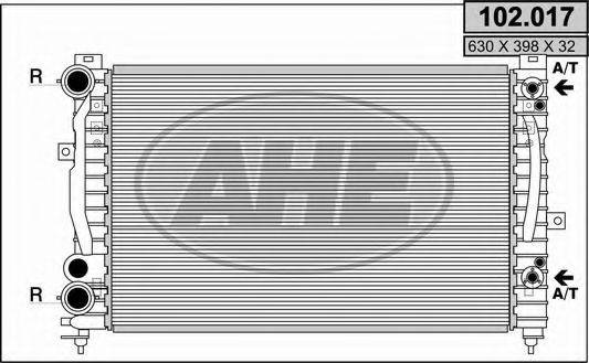 AHE 102017 Радиатор, охлаждение двигателя