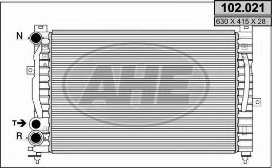 Радиатор, охлаждение двигателя AHE 102.021