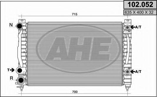 AHE 102052 Радиатор, охлаждение двигателя