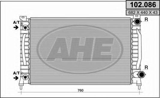 AHE 102086 Радиатор, охлаждение двигателя