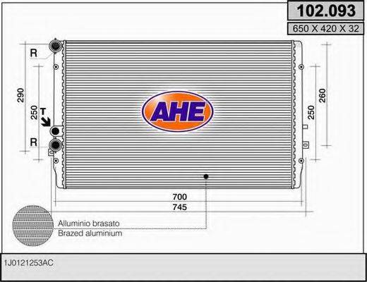 AHE 102093 Радиатор, охлаждение двигателя