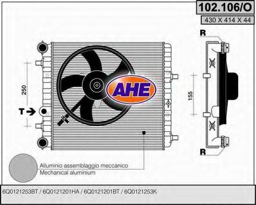 AHE 102106O Радиатор, охлаждение двигателя