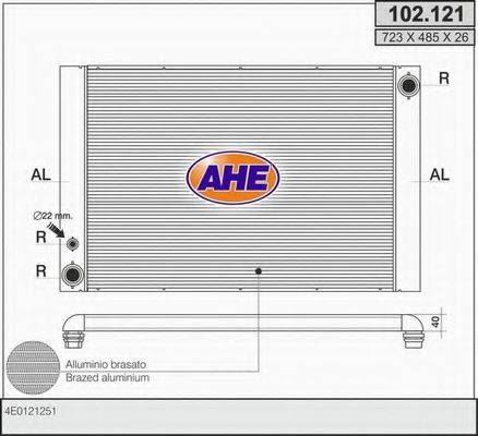 AHE 102121 Радиатор, охлаждение двигателя