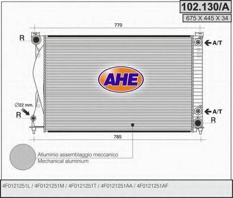 AHE 102130A Радиатор, охлаждение двигателя