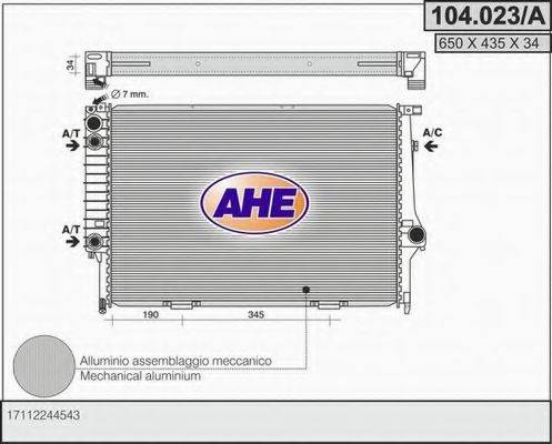 Радіатор, охолодження двигуна AHE 104.023/A