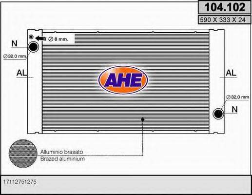 AHE 104102 Радиатор, охлаждение двигателя