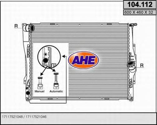 AHE 104112 Радиатор, охлаждение двигателя