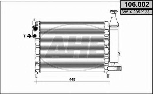 AHE 106002 Радиатор, охлаждение двигателя