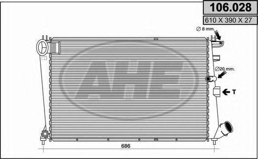 AHE 106028 Радиатор, охлаждение двигателя