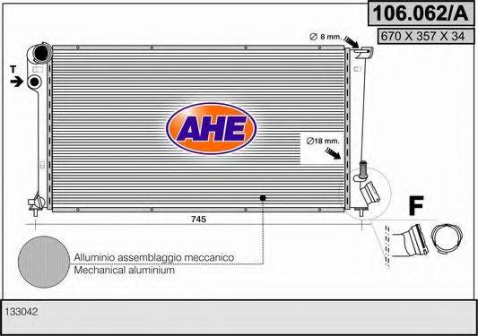 Радиатор, охлаждение двигателя AHE 106.062/A