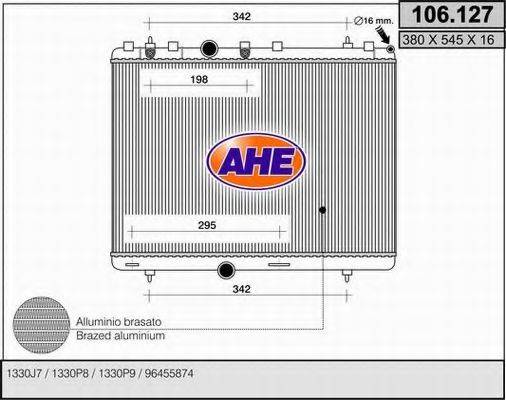 AHE 106127 Радиатор, охлаждение двигателя