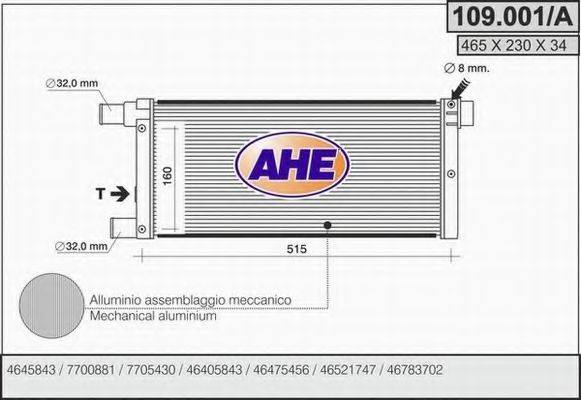 AHE 109001A Радиатор, охлаждение двигателя
