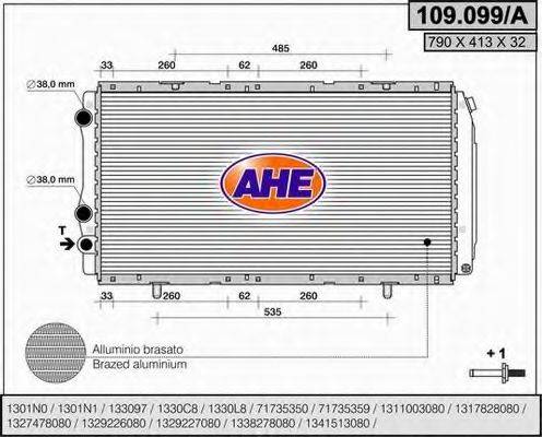 AHE 109099A Радиатор, охлаждение двигателя