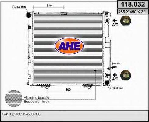 AHE 118032 Радиатор, охлаждение двигателя