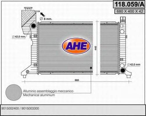 Радіатор, охолодження двигуна AHE 118.059/A