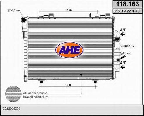 Радиатор, охлаждение двигателя AHE 118.163