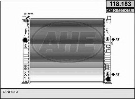 AHE 118183 Радиатор, охлаждение двигателя
