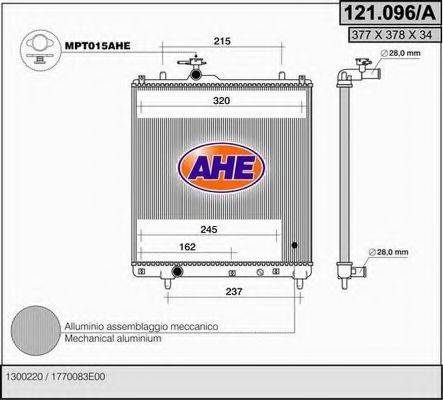 AHE 121096A Радиатор, охлаждение двигателя