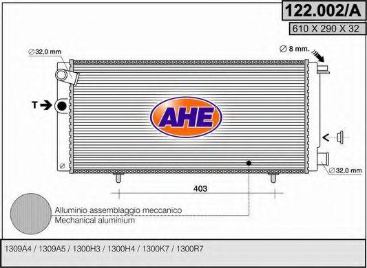 Радіатор, охолодження двигуна AHE 122.002/A