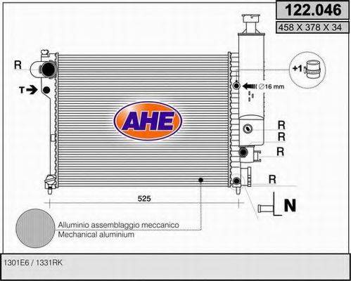 Радиатор, охлаждение двигателя AHE 122.046