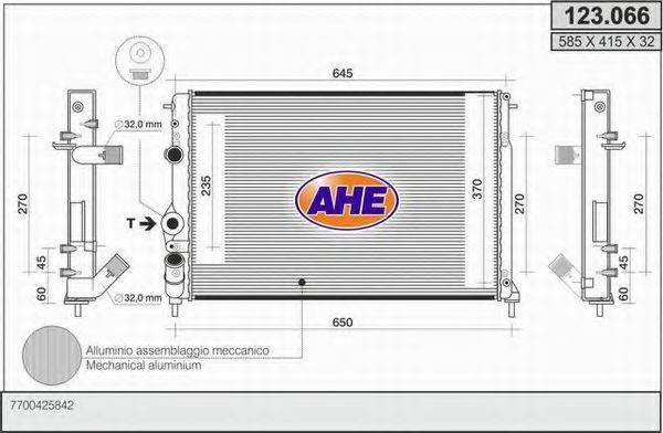 AHE 123066 Радиатор, охлаждение двигателя