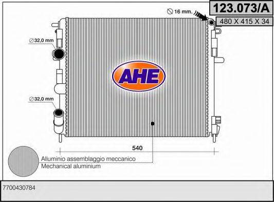 Радіатор, охолодження двигуна AHE 123.073/A