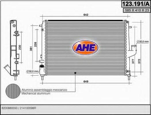 AHE 123191A Радиатор, охлаждение двигателя