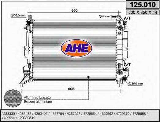 AHE 125010 Радиатор, охлаждение двигателя