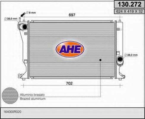 Радиатор, охлаждение двигателя AHE 130.272
