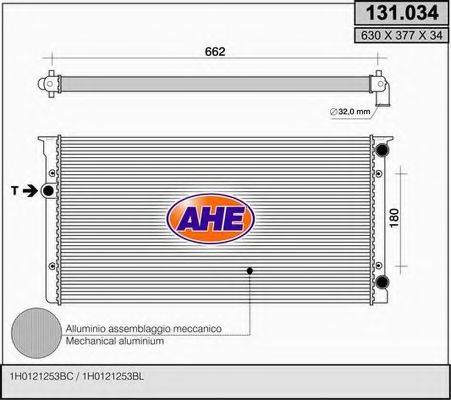 AHE 131034 Радиатор, охлаждение двигателя