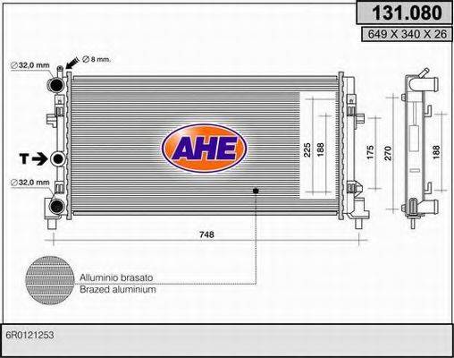 AHE 131080 Радиатор, охлаждение двигателя