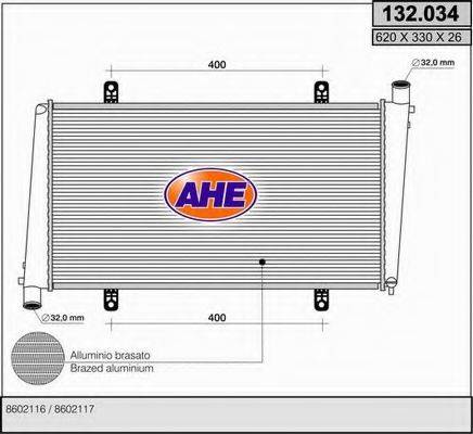 AHE 132034 Радиатор, охлаждение двигателя