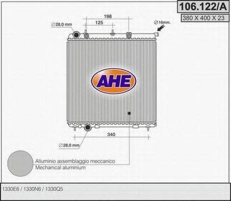 AHE 106122A Радиатор, охлаждение двигателя