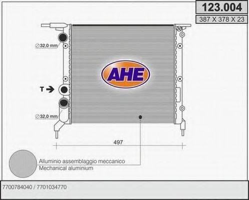 Радіатор, охолодження двигуна AHE 123.004