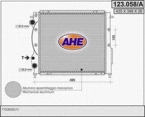 Радиатор, охлаждение двигателя AHE 123.058/A