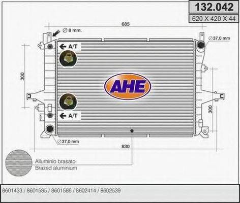 AHE 132042 Радиатор, охлаждение двигателя