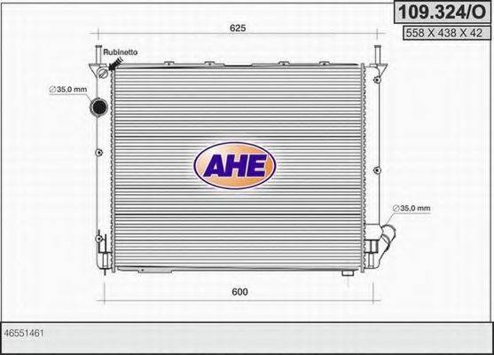 Радіатор, охолодження двигуна AHE 109.324/O