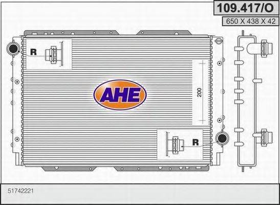 Радиатор, охлаждение двигателя AHE 109.417/O