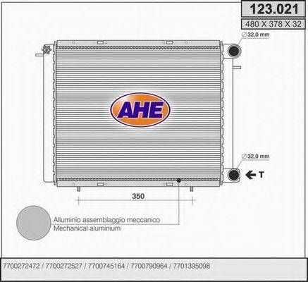 AHE 123021 Радиатор, охлаждение двигателя