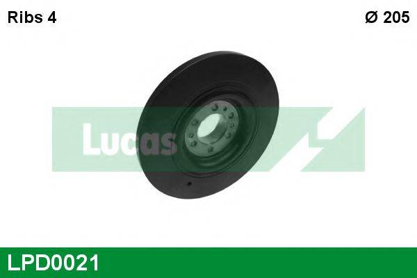 Ремінний шків, колінчастий вал LUCAS ENGINE DRIVE LPD0021